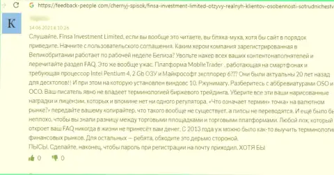 Автор достоверного отзыва сообщает о том, что FinsaInvestmentLimited - это ВОРЮГИ ! Иметь дело с которыми слишком опасно