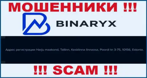 Не верьте, что Binaryx OÜ находятся по тому юридическому адресу, что разместили на своем сайте