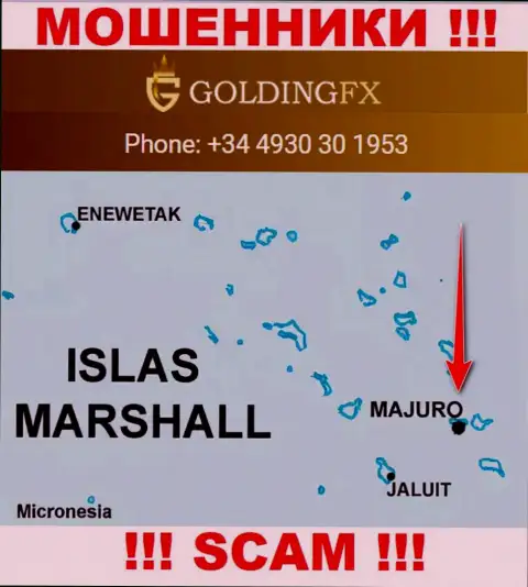 С интернет мошенником ГолдингФХИкс не рекомендуем работать, они базируются в оффшоре: Majuro, Marshall Islands