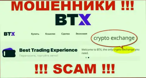 Крипто торговля - это вид деятельности противоправно действующей компании BTX