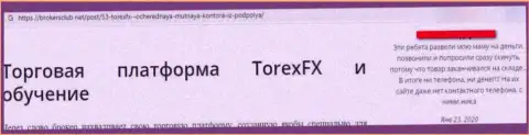 TorexFX - это однозначный развод, облапошивают наивных людей и крадут их вложенные денежные средства (мнение)
