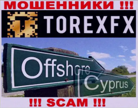 Официальное место базирования TorexFX 42 Marketing Limited на территории - Кипр