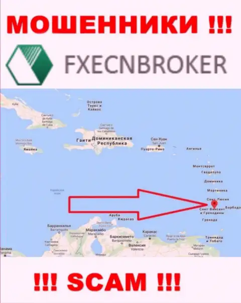 FXECN Broker - это МОШЕННИКИ, которые юридически зарегистрированы на территории - Saint Vincent and the Grenadines