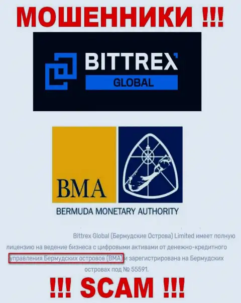 И компания Биттрекс Глобал (Бермуды) Лтд и ее регулятор - BMA, являются мошенниками