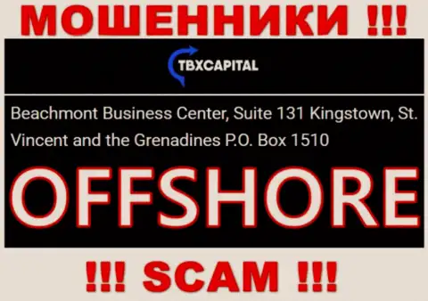TBX Capital - это ВОРЮГИ ! Отсиживаются в оффшорной зоне по адресу Бизнес-центр Бичмонт, Сьют 131 Кингстаун, Сент-Винсент и Гренадины