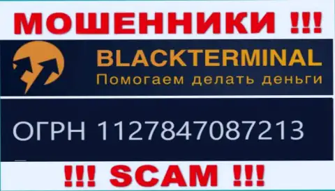 BlackTerminal Ru мошенники интернет сети ! Их номер регистрации: 1127847087213