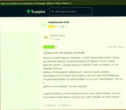 Отзывы из первых рук валютных трейдеров об форекс дилинговой организации Kiplar на веб-сервисе Трастпилот Ком