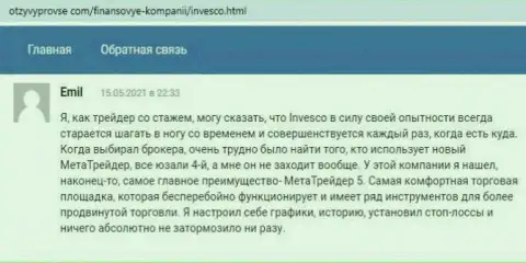Валютные трейдеры оставили собственные честные отзывы о ФОРЕКС дилинговой компании INVFX на web-портале otzyvyprovse com