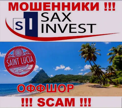 Так как Сакс Инвест расположились на территории Saint Lucia, отжатые денежные вложения от них не вернуть