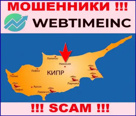 Организация WebTime Inc - это мошенники, обосновались на территории Nicosia, Cyprus, а это офшор
