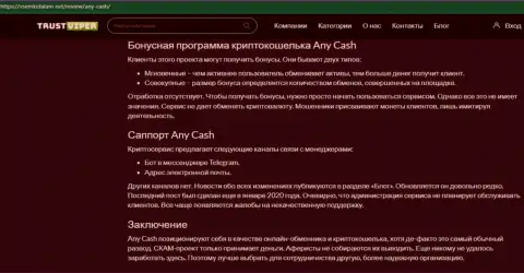 Any Cash - это мошенники, которым финансовые средства отправлять не стоит ни при каких обстоятельствах (обзор проделок)