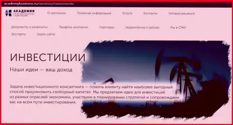 Официальный веб-портал компании АкадемиБизнесс Ру