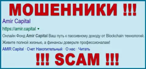 Amir Capital Group OÜ - это МОШЕННИКИ !!! SCAM !